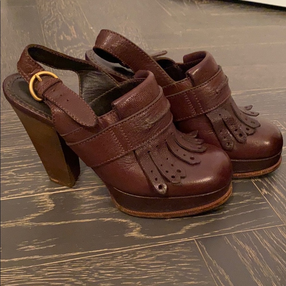YSL platform Mules. Sz 36